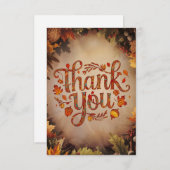 Rustic Acorn Autumn Herfst Bedankkaart (Voorkant / Achterkant)