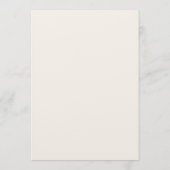 Rustic Acorn Floral Ivory Thanksgiving Dinner Menu (Achterkant)