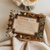 Rustic Acorn Woodland Wedding Bedankkaart