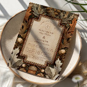 Rustic Acorn Woodland Wedding Kaart