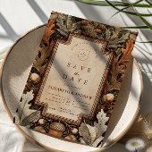 Rustic Acorn Woodland Wedding Save The Date