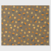 Rustic Acorns & Oak Leaves Cadeaupapier (Vlak)