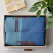 Rustic Adirondack Brown Beach Chairs Blue Ocean Tissuepapier (Geschenk)