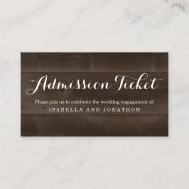 Rustic Admission Ticket Enclosure Kaart