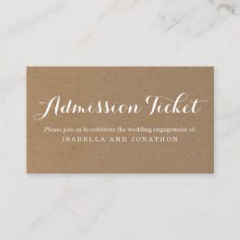 Rustic Admission Ticket Enclosure Kaart