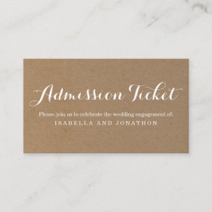 Rustic Admission Ticket Enclosure Kaart