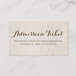 Rustic Admission Ticket Enclosure Kaart