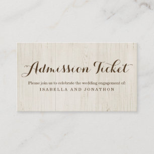 Rustic Admission Ticket Enclosure Kaart
