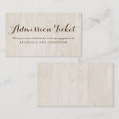 Rustic Admission Ticket Enclosure Kaart (Voorkant / Achterkant)