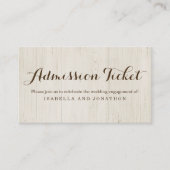Rustic Admission Ticket Enclosure Kaart (Voorkant)