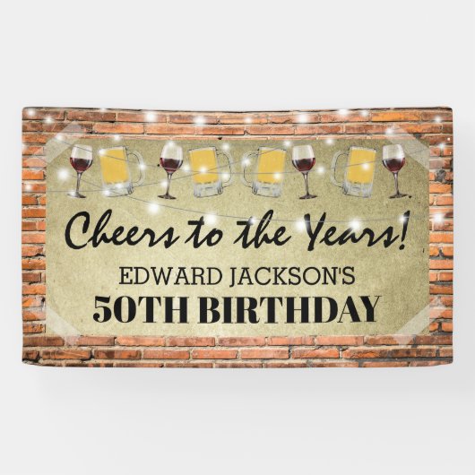 Rustic Adult Birthday Party | Cheers in de jaren Spandoek (Horizontaal)
