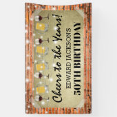 Rustic Adult Birthday Party | Cheers in de jaren Spandoek (Verticaal)