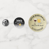 Rustic Adult Cheers to Years Foto Birthday Confetti (Voorkanten)