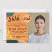 Rustic Adult Surprise 30th Birthday Party foto Kaart (Voorkant)