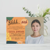 Rustic Adult Surprise 30th Birthday Party foto Kaart (Staand voorkant)