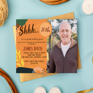Rustic Adult Surprise 70th Birthday Party foto Kaart