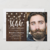 Rustic Adult Surprise Birthday Party foto Kaart (Voorkant)