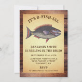 Rustic Adult Vist Birthday Party Invitation Kaart (Voorkant)