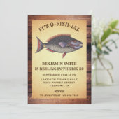 Rustic Adult Vist Birthday Party Invitation Kaart (Staand voorkant)