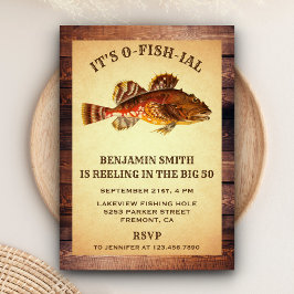 Rustic Adult Vist Birthday Party Invitation Kaart