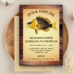 Rustic Adult Vist Birthday Party Invitation Kaart<br><div class="desc">Nodig uw gasten uit met deze bijtende uitnodiging voor een vistejarige verjaardag met een mooie vis tegen een parkachtergrond. Voeg eenvoudig uw gebeurtenisdetails op deze makkelijk te gebruiken sjabloon toe om het één-van-een-soort uitnodiging te maken. Knip de kaart om een nette houtextuur op de achterkant van de kaart te laten...</div>