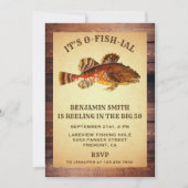 Rustic Adult Vist Birthday Party Invitation Kaart (Voorkant)