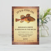 Rustic Adult Vist Birthday Party Invitation Kaart (Staand voorkant)