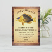 Rustic Adult Vist Birthday Party Invitation Kaart (Staand voorkant)