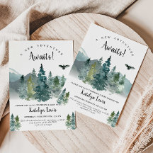 Rustic Adventure Baby shower Invitation