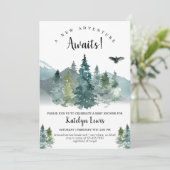 Rustic Adventure Baby shower Invitation Kaart (Staand voorkant)