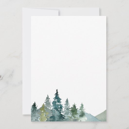 Rustic Adventure Baby shower Invitation Kaart (Achterkant)