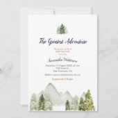 Rustic Adventure Baby shower Invitation Kaart (Voorkant)