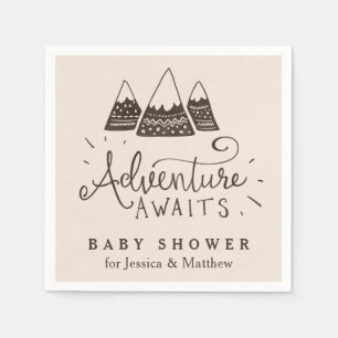 Rustic Adventure Thed Baby shower Napkins Servetten