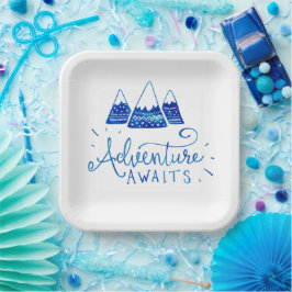 Rustic Adventure Thed Baby shower Papieren Bordje