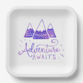 Rustic Adventure Thed Baby shower Papieren Bordje (Voorkant)