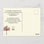 Rustic Afstuderen Aankondiging en Dank u Briefkaart (Achterkant)