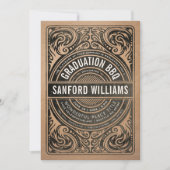 Rustic Afstuderen BBQ Party Invitations Kraft Kaart (Voorkant)