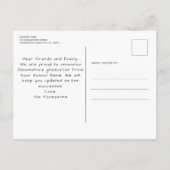 Rustic Afstuderen Custom 3 Photo Wood Afstuderen Aankondigingskaart (Achterkant)