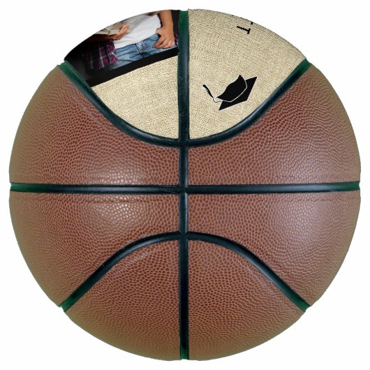 Rustic Afstuderen naam/Afstudeerder Afstuderen Fot Basketbal (Rechts)