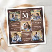 Rustic Afstuderen unieke fotocollage Servet