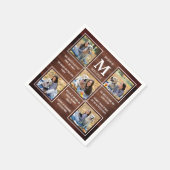 Rustic Afstuderen unieke fotocollage Servet (Hoek)