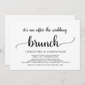 Rustic After the Wedding Elopement Brunch Kaart (Voorkant / Achterkant)