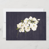 ** Rustic Aged Wood White Rose Vrijgezellenfeest Bedankkaart (Achterkant)