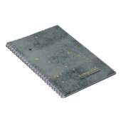 Rustic Airplane Dark Grey Gold Travel Journal Notitieboek (Rechterzijde)