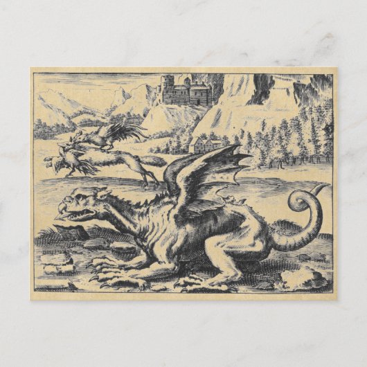 Rustic Alchemy Dragon Briefkaart (Voorkant)