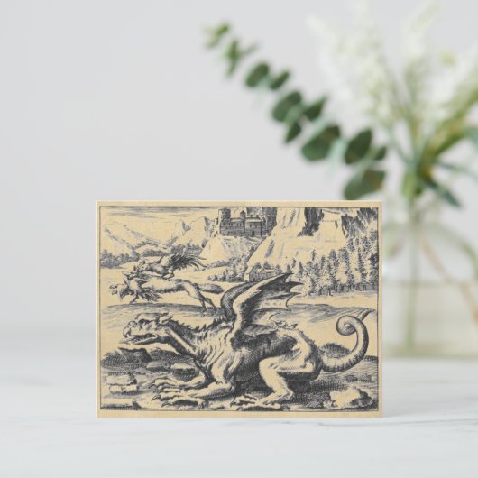 Rustic Alchemy Dragon Briefkaart (Staand voorkant)