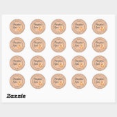 Rustic Almond Cream Pumpkin Spice Homemade Ronde Sticker (Vel)