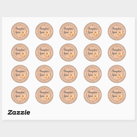 Rustic Almond Cream Pumpkin Spice Homemade Ronde Sticker (Vel)