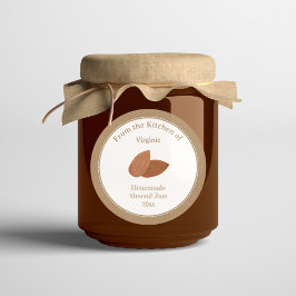 Rustic Almond Jam Kraft Label Sticker