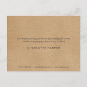 Rustic Ambacht Bedankje Lente Bladeren Briefkaart (Achterkant)